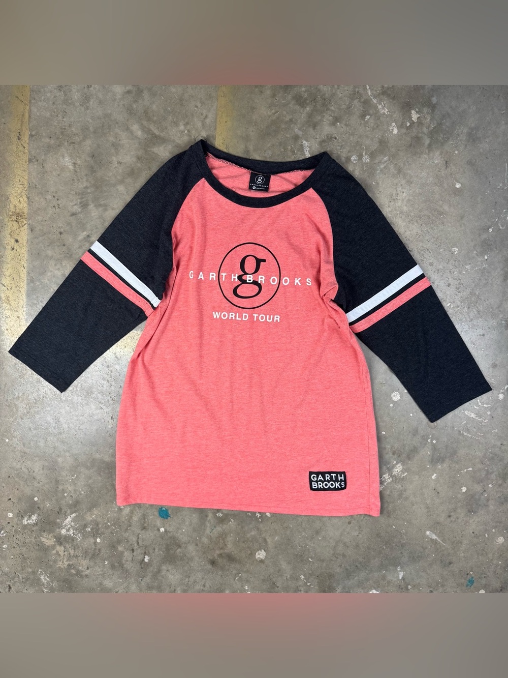 Garth Brooks 3/4 sleeve women's/girly t shirt XL country rock concert band merch
